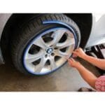 Set protectie jante, calitate Premium, 4 inele din plastic, culoare ALBASTRU - imagine 5