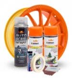 Kit complet reparatie si vopsire jante culoare Orange Fluorescent, V2 - imagine 3