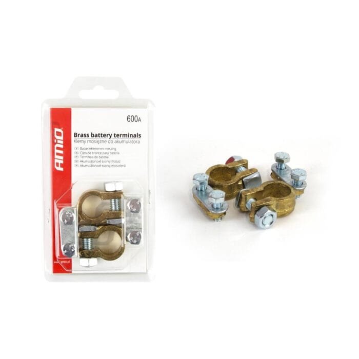 Clema pentru baterie auto din alama 600AMP 2 buc (borne baterie) - imagine 2