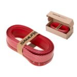 Protectie spoiler, prelungire bara fata/spate din cauciuc, culoare CARBON Rosu - imagine 4