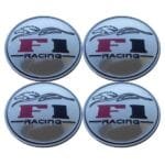 Set 4 buc. ornament central janta, model "F1 Chrome", diametru 5cm - imagine 3