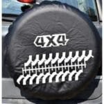 Husa roata de rezerva din "imitatie piele" neagra, pentru autovehicule de teren, marime 15" - imagine 3