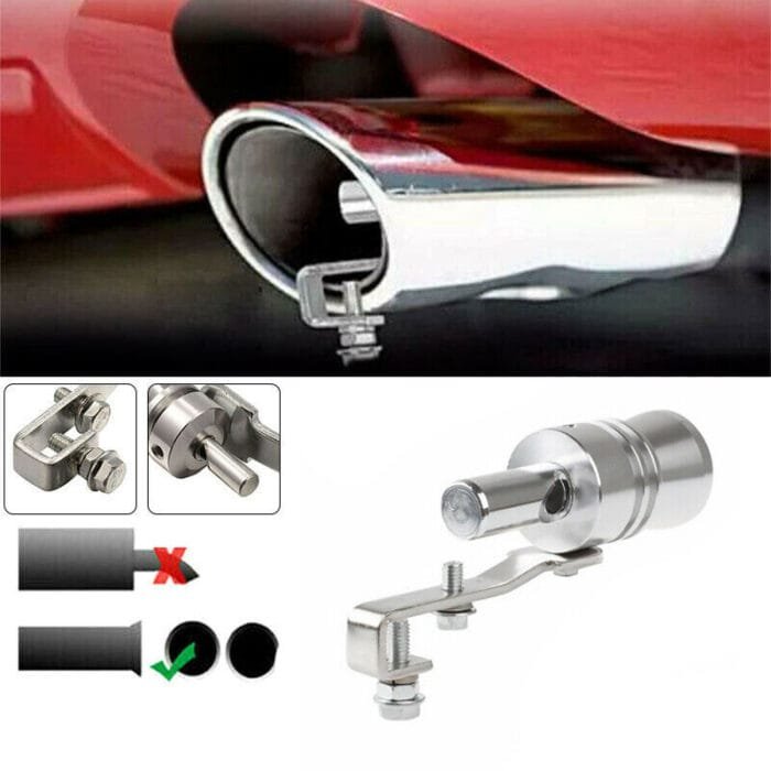 Fluier din aluminiu pentru toba marime M, compatibil cu motoare intre 1600 - 2000 cc - imagine 3