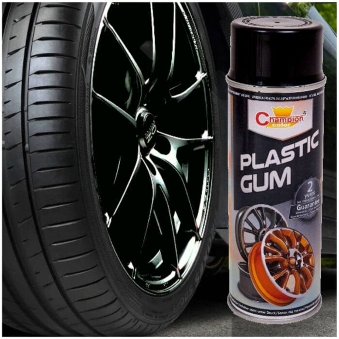 Spray Vopsea Cauciucata pentru Jante, culoare Neagra, 400ml, Champion Color - imagine 1