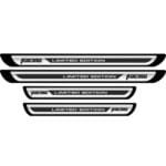 Set 4 bucati Protectii Praguri din autocolant Crom - Racing Limited Edition - imagine 3