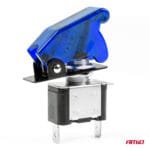 Comutator iluminat (intrerupator) cu protectie, destinatie auto, moto, ATV, SSV, Off-Road, model "TOP GUN", tensiune 12V - 24V, culoare Albastra - imagine 3