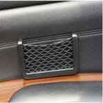 Organizator de tip buzunar din plasa elastica cu rama plastic, dimensiune 19,5 x 7,8 cm, culoare neagra - imagine 5