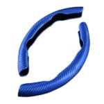 Set 2 ornamente volan finisaj CARBON ALBASTRU, dimensiune universala - imagine 3