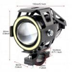 Proiector LED cu Lupa, Angel Eye ALB si Devil Eye RED, alimentare 12V, pentru Off-Road, ATV, SSV, UTV - imagine 6