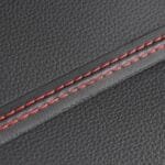 Banda decorativa pentru interiorul vehiculului, lungime 2m, din piele ecologica, culoare Neagra + cusatura Rosie - imagine 8