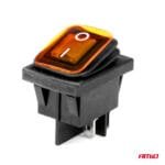 Intrerupator On/Off, 12/24V, dreptunghiular, waterproof, iluminat culoare Galben, destinatie auto, utilitare, Off-Road, ATV, SSV, QUAD - imagine 3