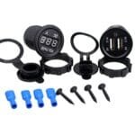 Voltmetru cu 2 x porturi incarcare USB, pentru vehicule offroad, ATV, SSV, quad, moto sau utilaje agricole, alimentare 12V - imagine 6