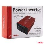 Convertor de tensiune 24V -> 230V, 300W/600W, 2 x USB 5V - imagine 9