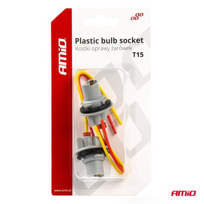 Set 2 socluri bec T15, W16W, W5W, cu garnitura din cauciuc - imagine 4
