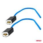 Set 2 mufe ceramice drepte, soclu H1, H3, rezistente termic - imagine 3