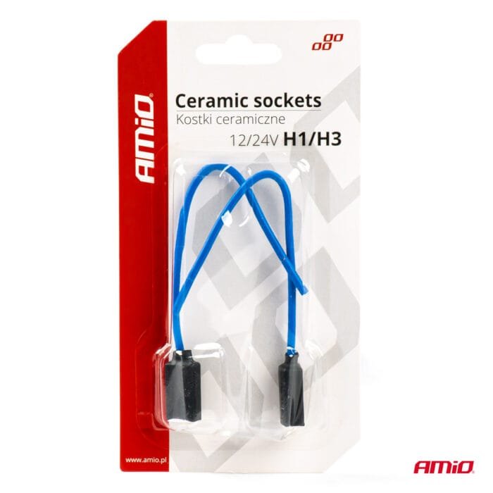 Set 2 mufe ceramice drepte, soclu H1, H3, rezistente termic - imagine 4