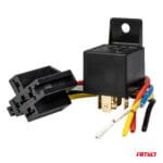 Releu auto cu 5 pini, 12V, 40A + Mufa releu cu cabluri - imagine 3