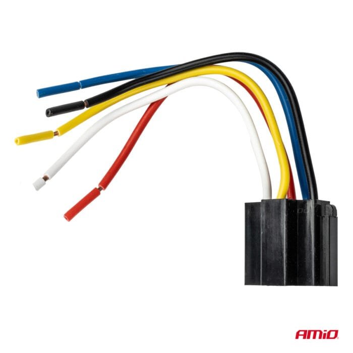 Releu auto cu 5 pini, 12V, 40A + Mufa releu cu cabluri - imagine 4