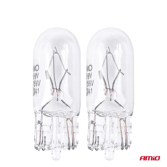 Set 2 becuri cu halogen, soclu T10, W5W, W2.1x9.5d, alimentare 12V - imagine 3