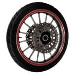 Set 16 ornamente Reflectorizante pentru jante auto, moto, culoare Rosie - imagine 4