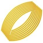 Set 16 ornamente Reflectorizante pentru jante auto, moto, culoare Galben - imagine 3