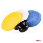 Set bureti pentru curatare, polisare si slefuire, 3 x 125 mm, cu maner - imagine 4