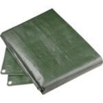 Prelata Impermeabila cu ochiuri metalice de prindere, dimensiune 6,0m x 8,0m, densitate 120g/m2, culoare verde - imagine 6