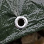 Prelata Impermeabila cu ochiuri metalice de prindere, dimensiune 6,0m x 8,0m, densitate 120g/m2, culoare verde - imagine 7