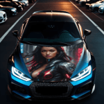 Folie Capota Auto "Hood Art" rezistenta la exterior, marime S (150 x 110cm) - Cod: AVX-CAPOTA-001S