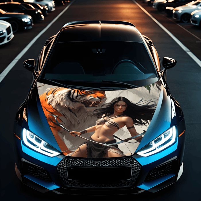 Folie Capota Auto "Hood Art" rezistenta la exterior, marime S (150 x 110cm) - Cod: AVX-CAPOTA-004S - imagine 1