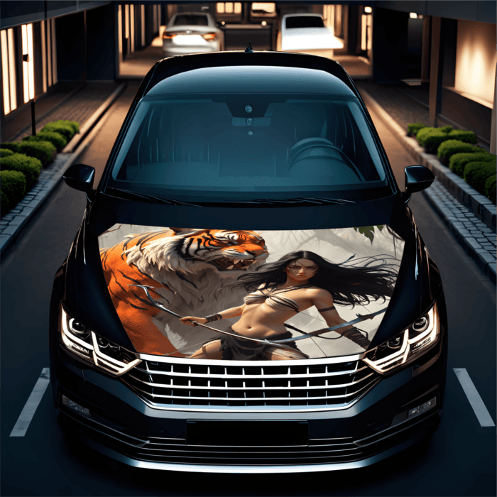Folie Capota Auto "Hood Art" rezistenta la exterior, marime S (150 x 110cm) - Cod: AVX-CAPOTA-004S - imagine 3