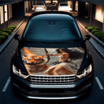 Folie Capota Auto "Hood Art" rezistenta la exterior, marime S (150 x 110cm) - Cod: AVX-CAPOTA-010S - imagine 3