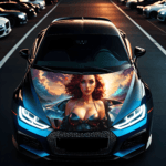 Folie Capota Auto "Hood Art" rezistenta la exterior, marime S (150 x 110cm) - Cod: AVX-CAPOTA-012S