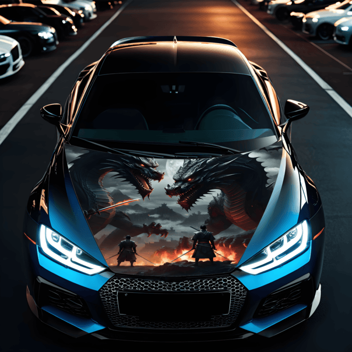 Folie Capota Auto "Hood Art" rezistenta la exterior, marime S (150 x 110cm) - Cod: AVX-CAPOTA-022S - imagine 1
