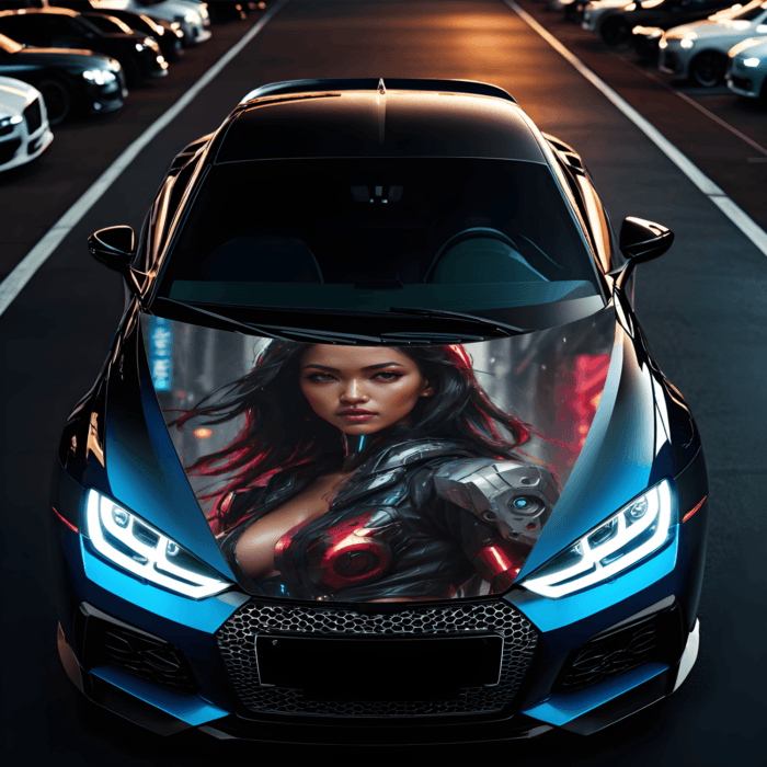 Folie Capota Auto "Hood Art" rezistenta la exterior, marime M (165 x 120cm) - Cod: AVX-CAPOTA-001M - imagine 1