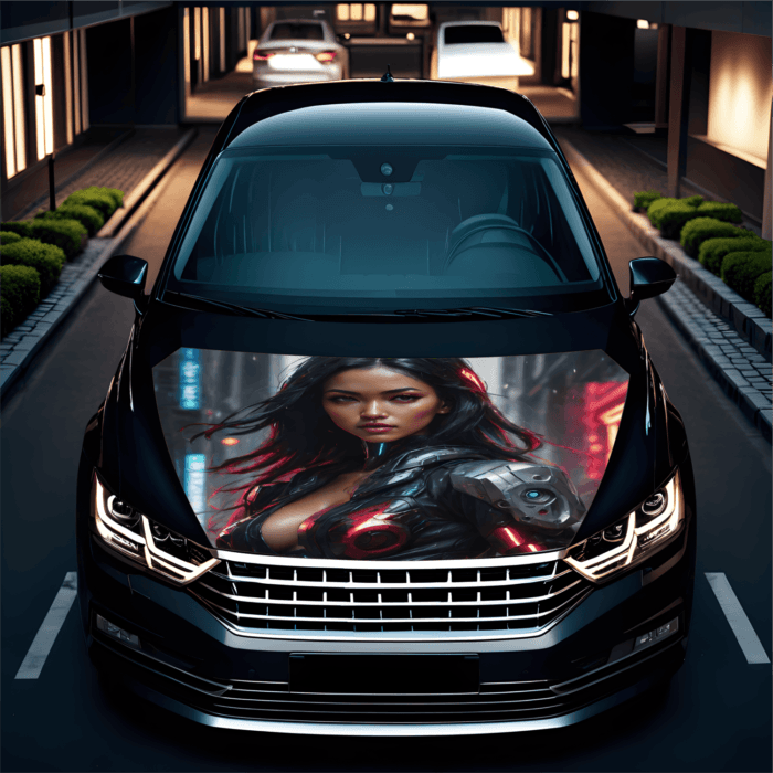 Folie Capota Auto "Hood Art" rezistenta la exterior, marime M (165 x 120cm) - Cod: AVX-CAPOTA-001M - imagine 3