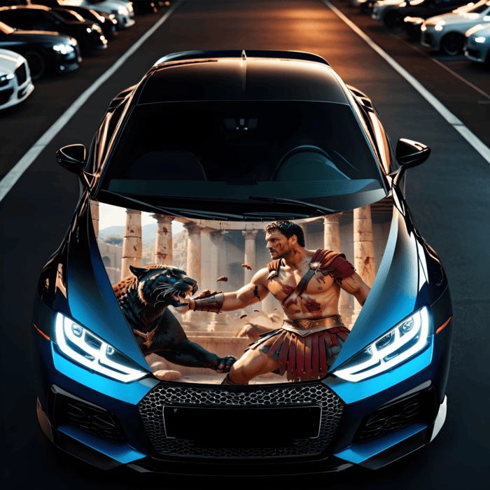 Folie Capota Auto "Hood Art" rezistenta la exterior, marime M (165 x 120cm) - Cod: AVX-CAPOTA-015M - imagine 1