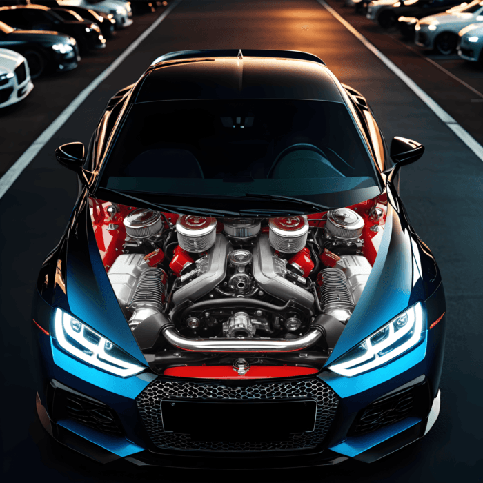 Folie Capota Auto "Hood Art" rezistenta la exterior, marime M (165 x 120cm) - Cod: AVX-CAPOTA-020M - imagine 1