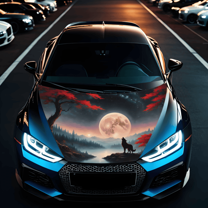 Folie Capota Auto "Hood Art" rezistenta la exterior, marime M (165 x 120cm) - Cod: AVX-CAPOTA-021M - imagine 1
