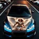 Folie Capota Auto "Hood Art" rezistenta la exterior, marime L (180 x 130cm) - Cod: AVX-CAPOTA-003L