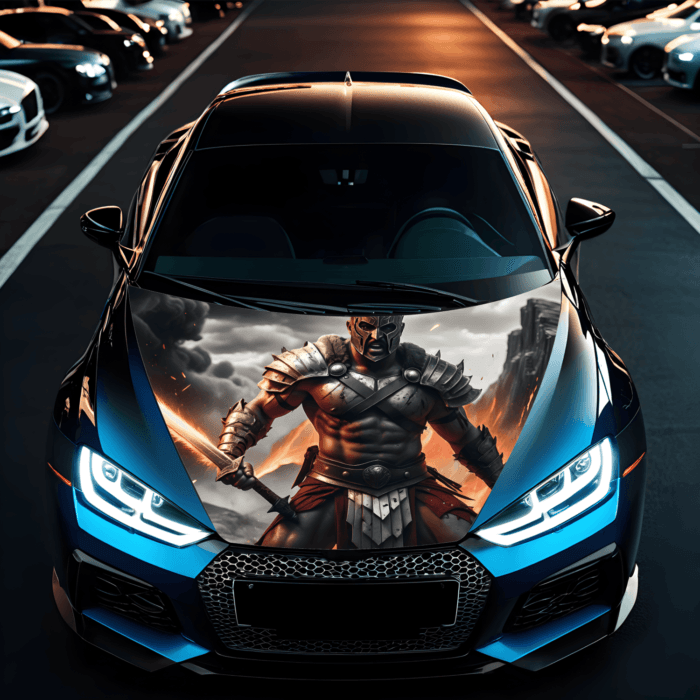 Folie Capota Auto "Hood Art" rezistenta la exterior, marime L (180 x 130cm) - Cod: AVX-CAPOTA-007L - imagine 1
