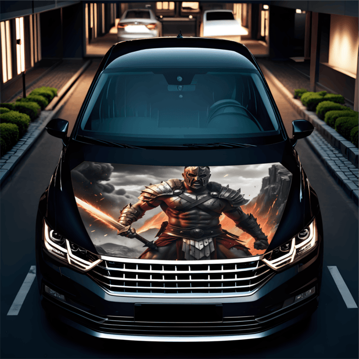 Folie Capota Auto "Hood Art" rezistenta la exterior, marime L (180 x 130cm) - Cod: AVX-CAPOTA-007L - imagine 3