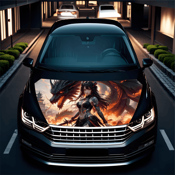 Folie Capota Auto "Hood Art" rezistenta la exterior, marime L (180 x 130cm) - Cod: AVX-CAPOTA-011L - imagine 3