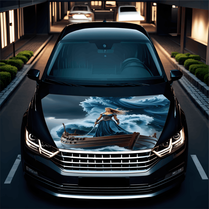 Folie Capota Auto "Hood Art" rezistenta la exterior, marime L (180 x 130cm) - Cod: AVX-CAPOTA-013L - imagine 3