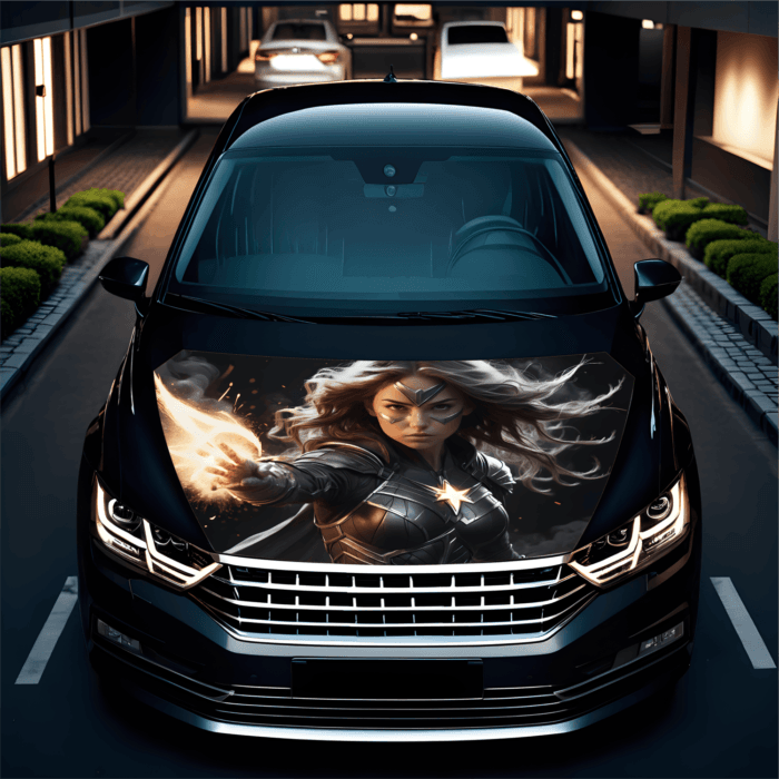 Folie Capota Auto "Hood Art" rezistenta la exterior, marime L (180 x 130cm) - Cod: AVX-CAPOTA-016L - imagine 3