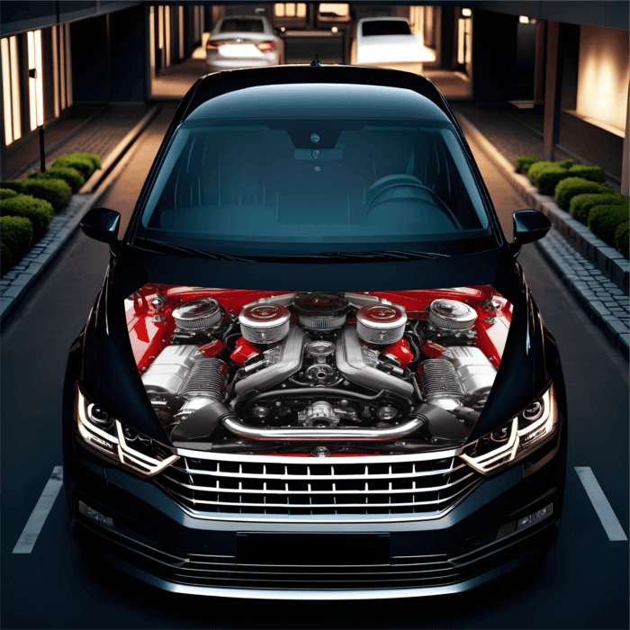 Folie Capota Auto "Hood Art" rezistenta la exterior, marime L (180 x 130cm) - Cod: AVX-CAPOTA-020L - imagine 3
