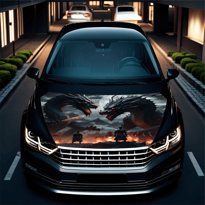 Folie Capota Auto "Hood Art" rezistenta la exterior, marime L (180 x 130cm) - Cod: AVX-CAPOTA-022L - imagine 3