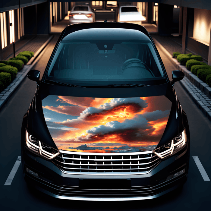 Folie Capota Auto "Hood Art" rezistenta la exterior, marime L (180 x 130cm) - Cod: AVX-CAPOTA-024L - imagine 3