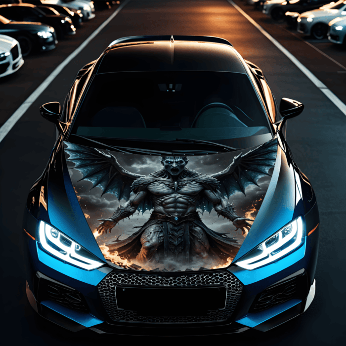 Folie Capota Auto "Hood Art" rezistenta la exterior, marime L (180 x 130cm) - Cod: AVX-CAPOTA-026L - imagine 1