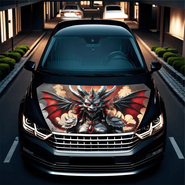 Folie Capota Auto "Hood Art" rezistenta la exterior, marime L (180 x 130cm) - Cod: AVX-CAPOTA-027L - imagine 3